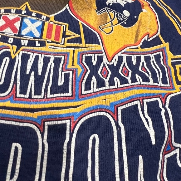 Vintage Denver Broncos XXXII Starter NFL Football Crewneck Sweatshirt - Picture 3 of 10